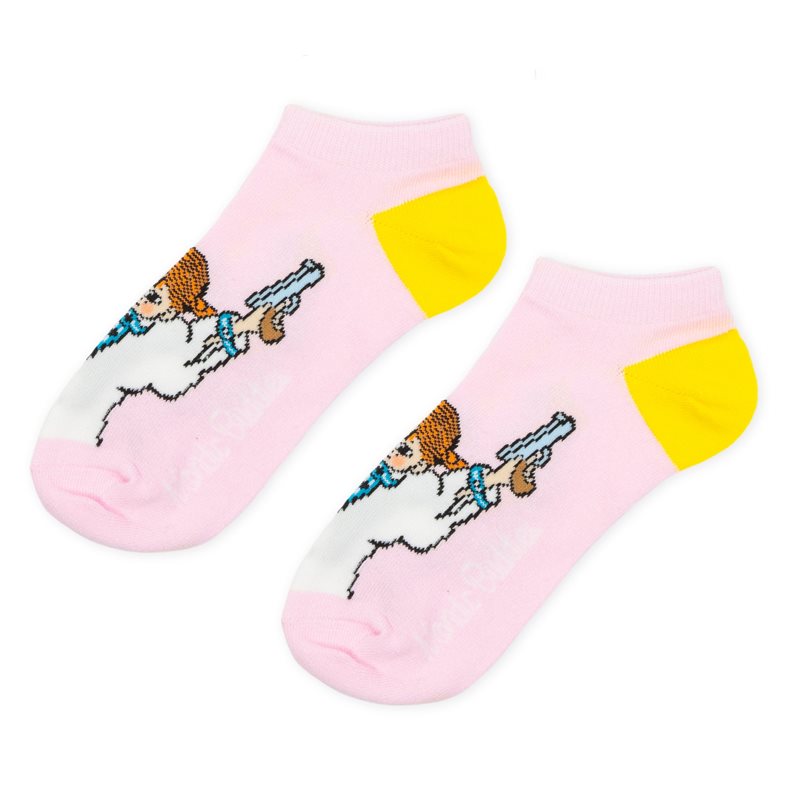 Pippi Långstrump & pang ankelstrumpor dam rosa