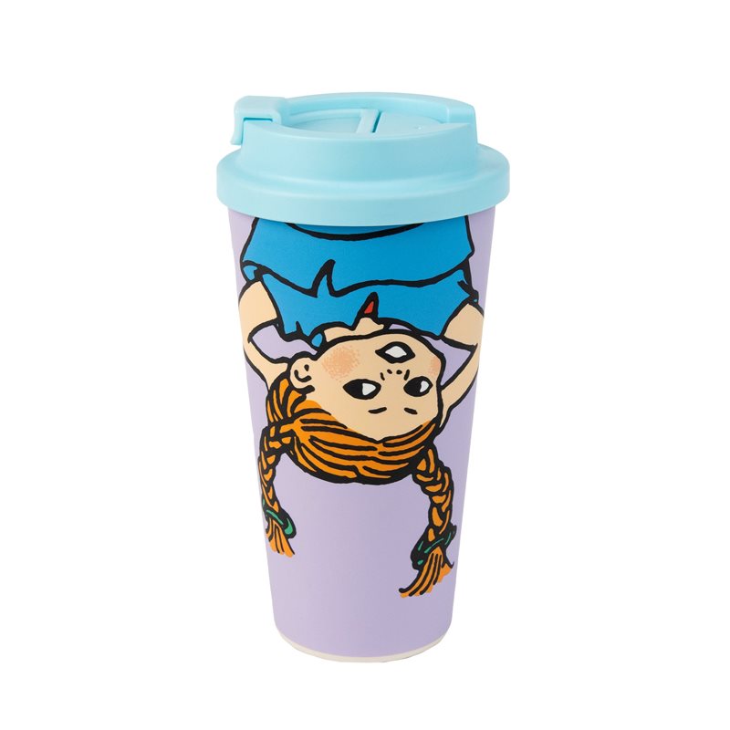 Pippi Långstrump upp och ner take away-mugg