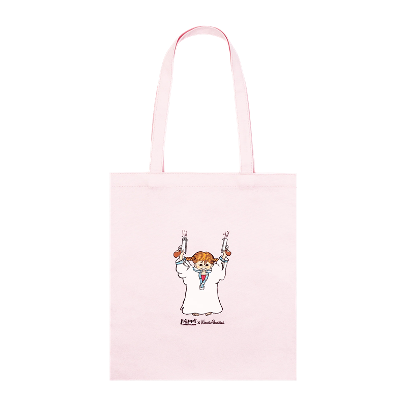 Pippi Långstrump & pang tygkasse rosa