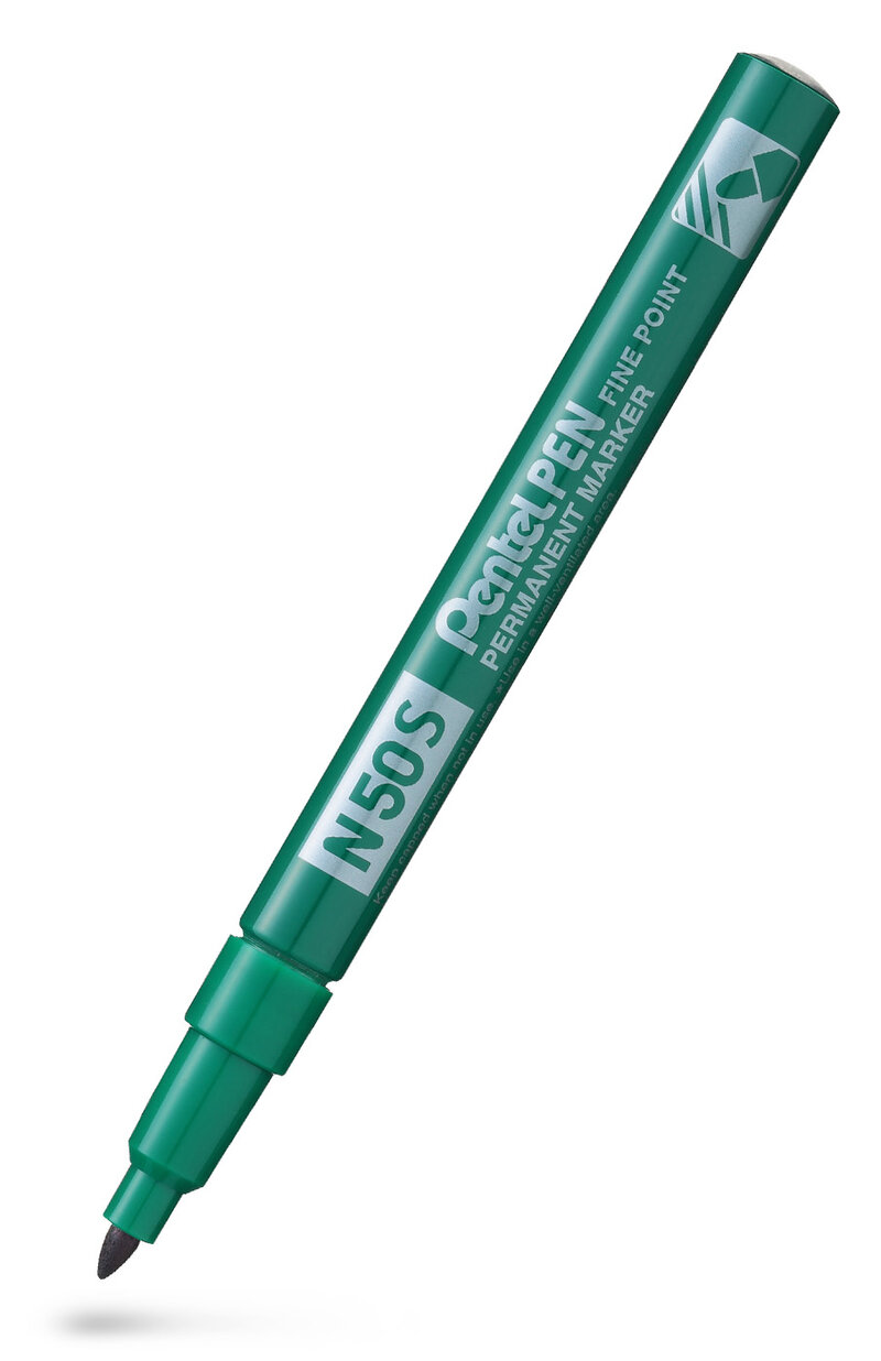Märkpenna perm. PENTEL N50S rund grön