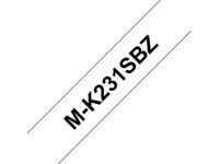 Tape BROTHER MK231 12mm svart på vit