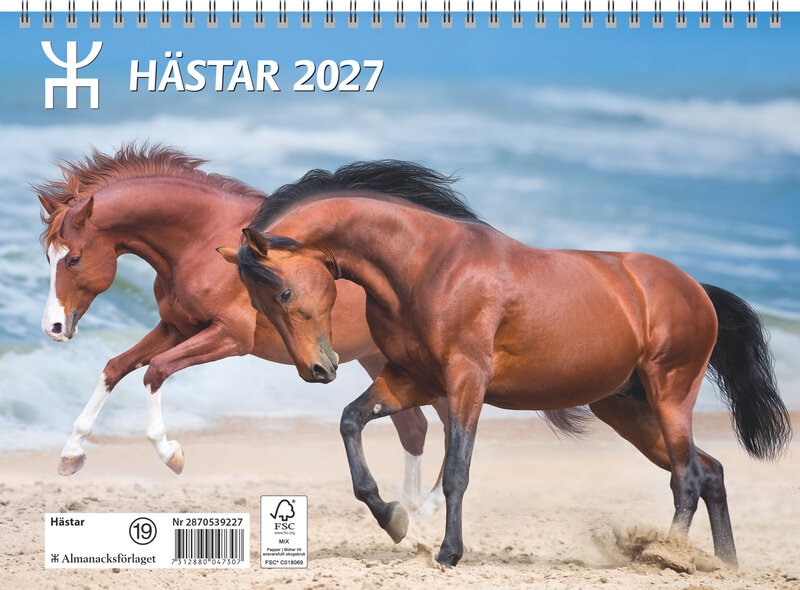 Väggkalender - Hästar FSC