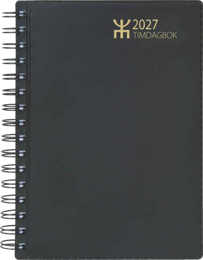 Agenda - Timdagbok Svart Wire-O FSC