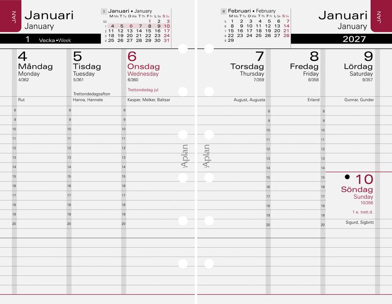 Systemkalender Pocket Executive Almanacksförlaget