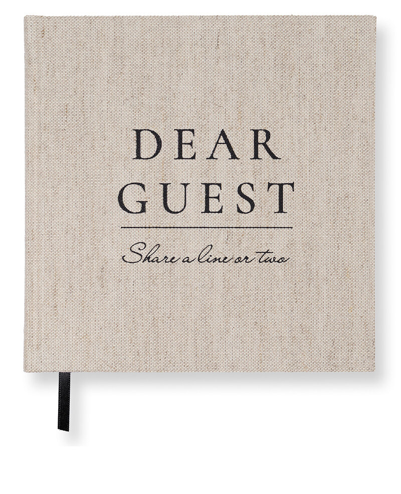 Gästbok "Dear Guest" Rough Linen | Paperstyle