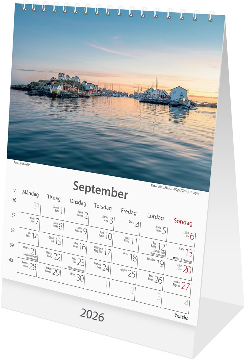 Kalender 2026 Bordskalender Sverige