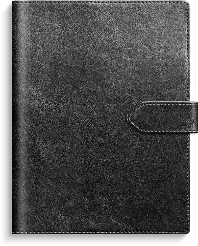 Kalender 2027 Business A5 svart konstläder