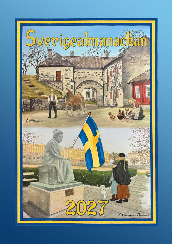 Väggkalender Sverigealmanackan 2027 A4 21x30cm