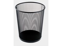 Papperskorg trådmetall 15L svart