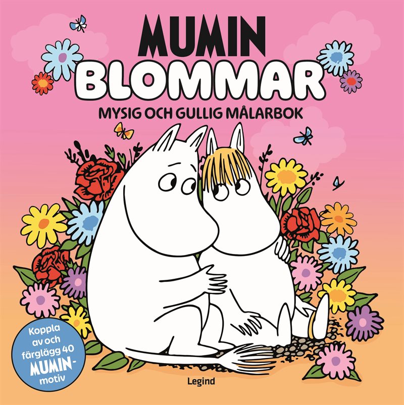 Mumin Blommor : Mysig och gullig Cozy Coloring målarbok