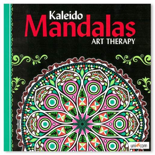 Målarbok Kaleido Mandalas Art Therapy Black