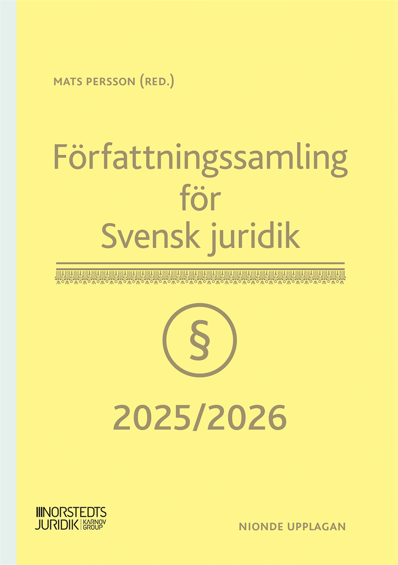 Författningssamling för Svensk juridik : 2025/2026