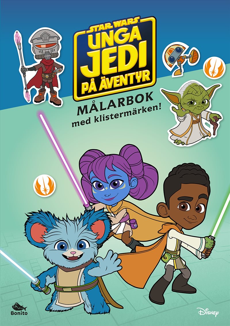 Unga Jedi på äventyr – målarbok med klistermärken