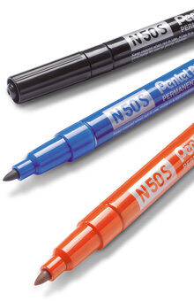 Märkpenna perm. PENTEL N50S rund svart