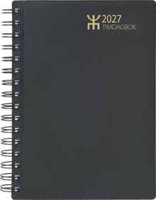 Agenda - Timdagbok Svart Wire-O FSC