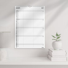 Familjekalender 2027 Black and white 2 kolumner