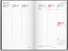 Kalender 2027 Prestige svart skinn