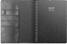Kalender 2027 Business A5 svart konstläder