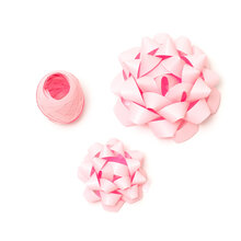 Set med presentrosetter och presentband, Rosa