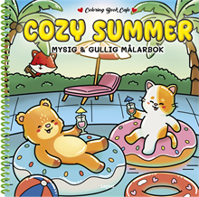 Cozy Summer Deluxe. Lyxig Cozy Coloring målarbok från Coloring Book Cafe